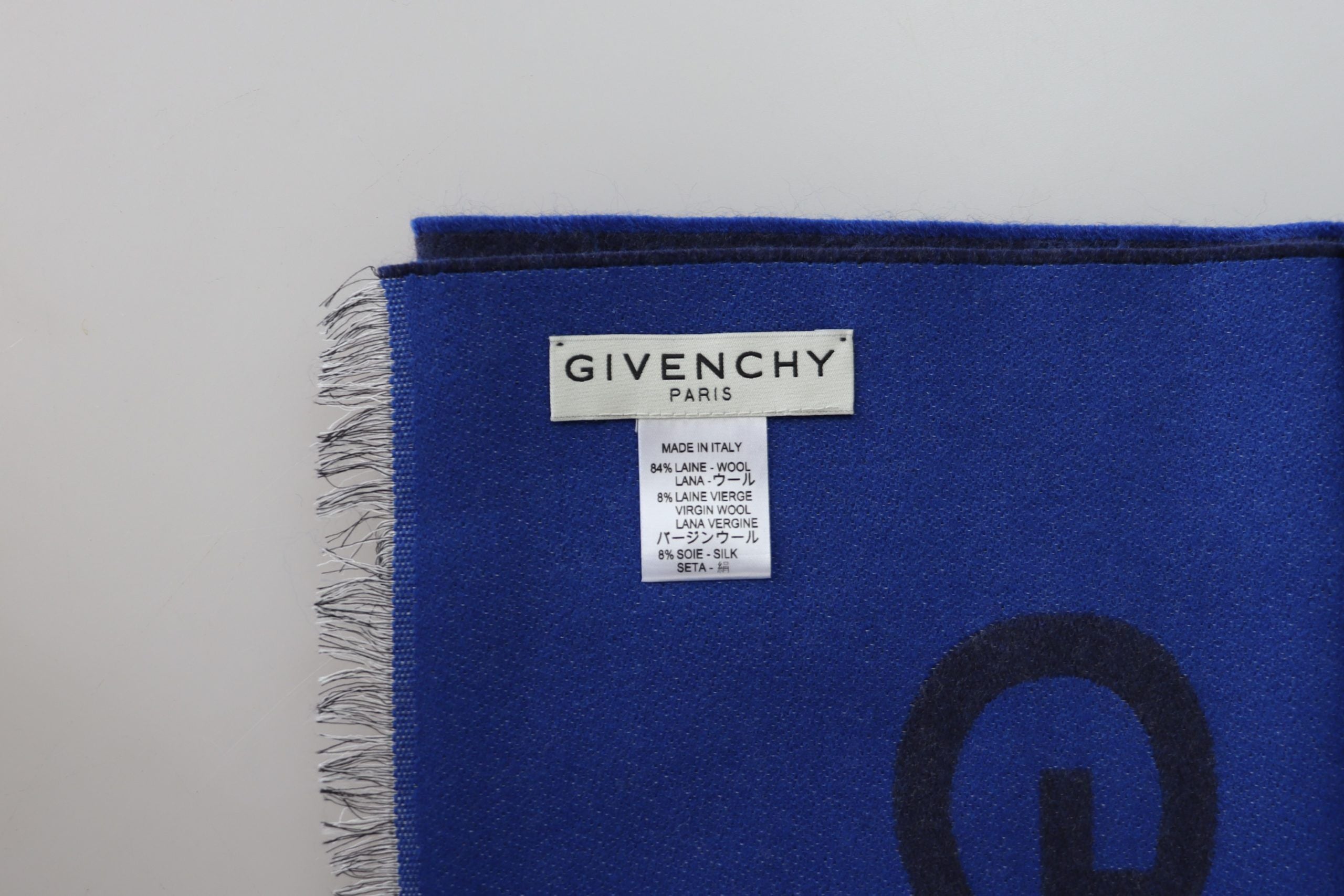 Blue Wool Unisex Winter Warm Scarf Wrap Shawl