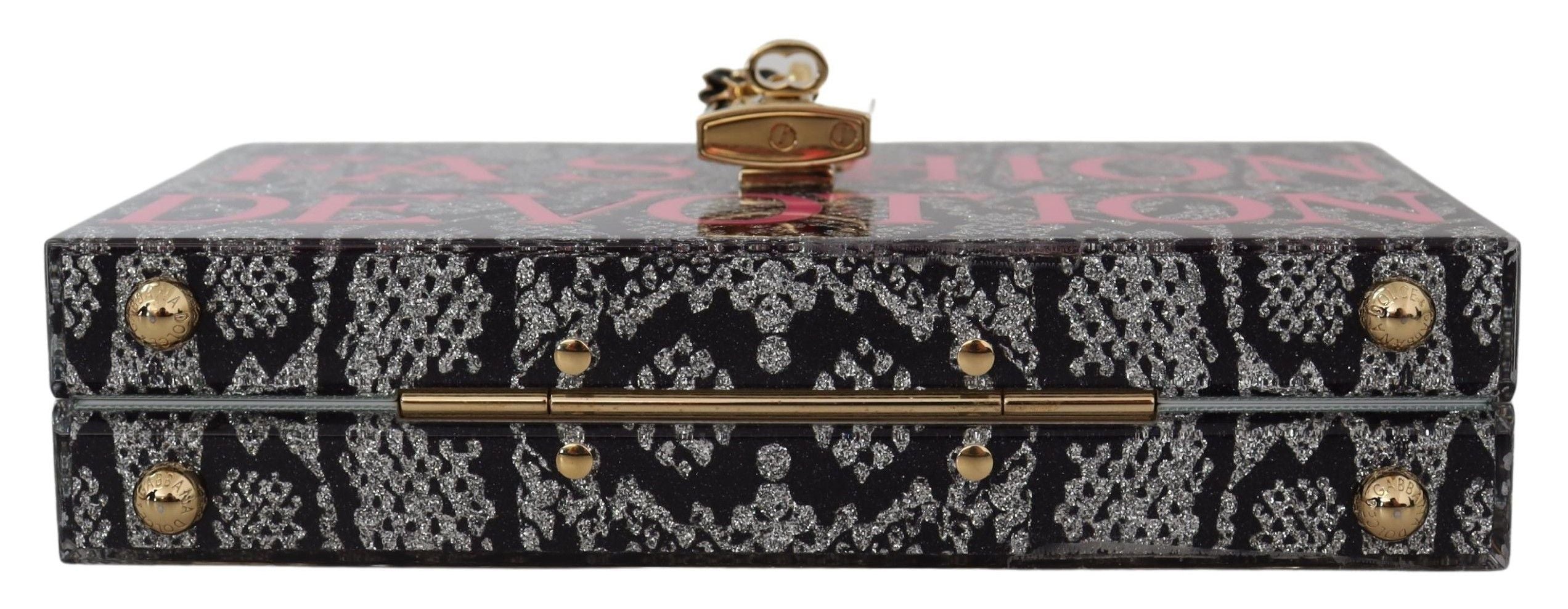 Gray Fashion Devotion Clutch Plexi SICILY BOX Purse
