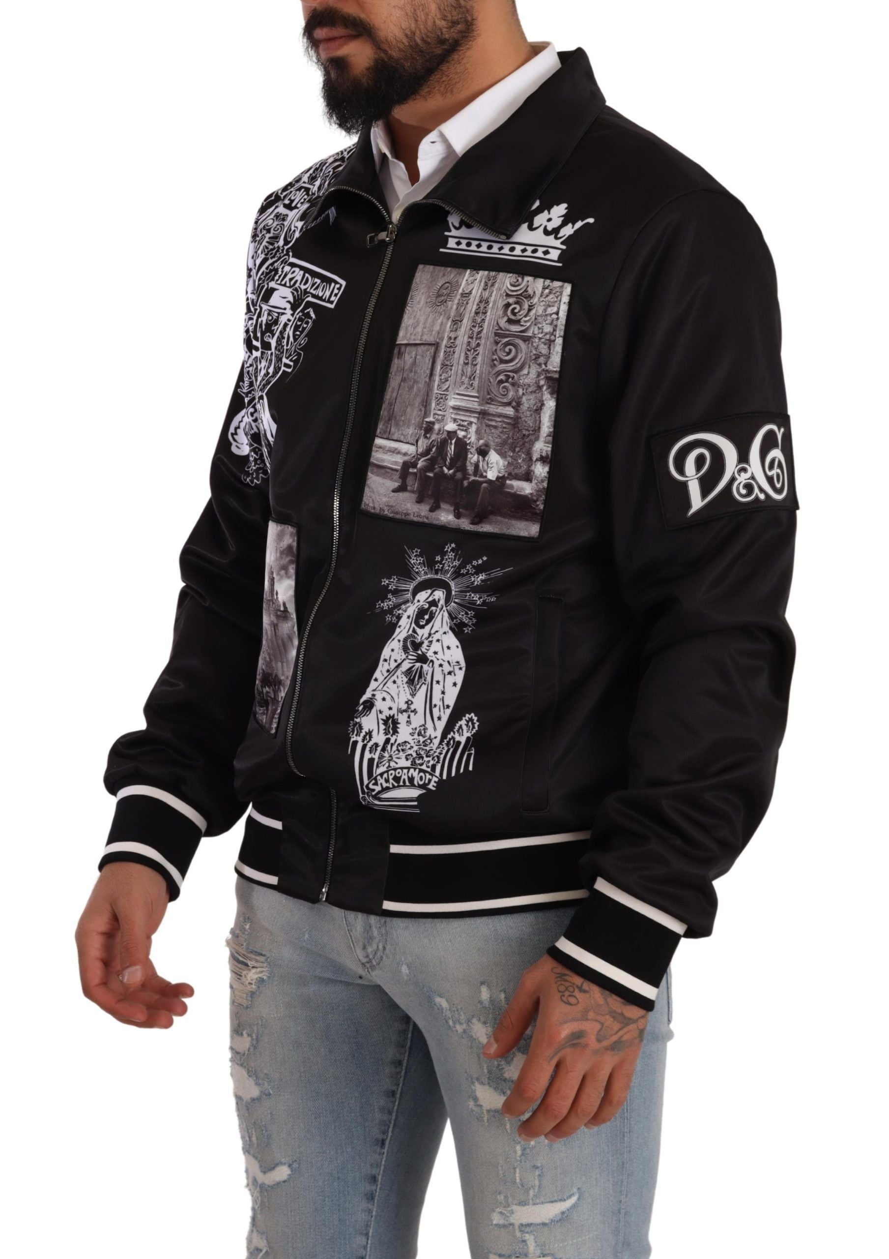 Black Logo Zipper Superstizione Sweater