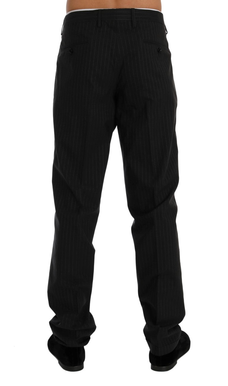 Blue Striped Cotton Dress Formal Pants