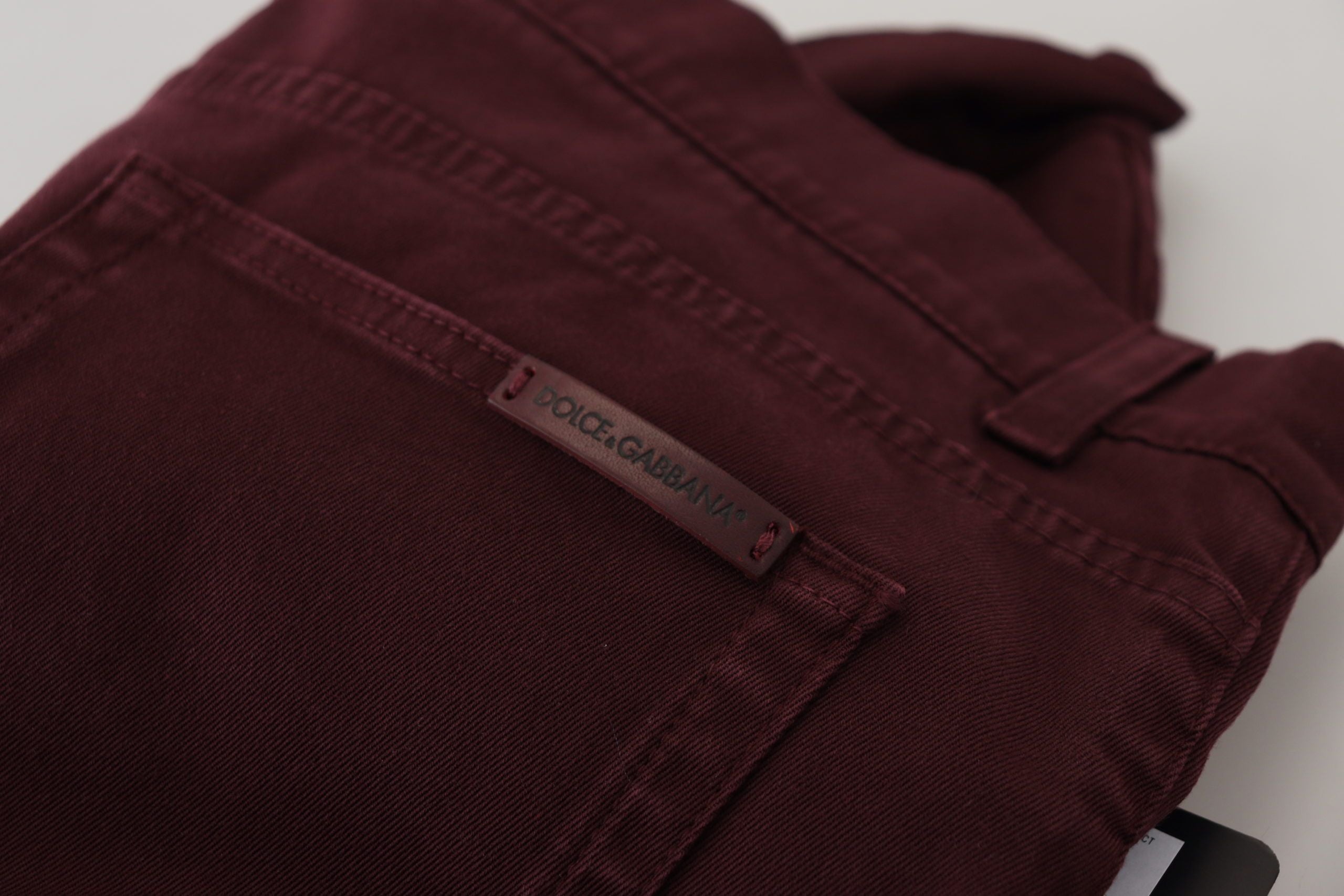 Bordeaux Cotton Stretch GOLD Denim Jeans