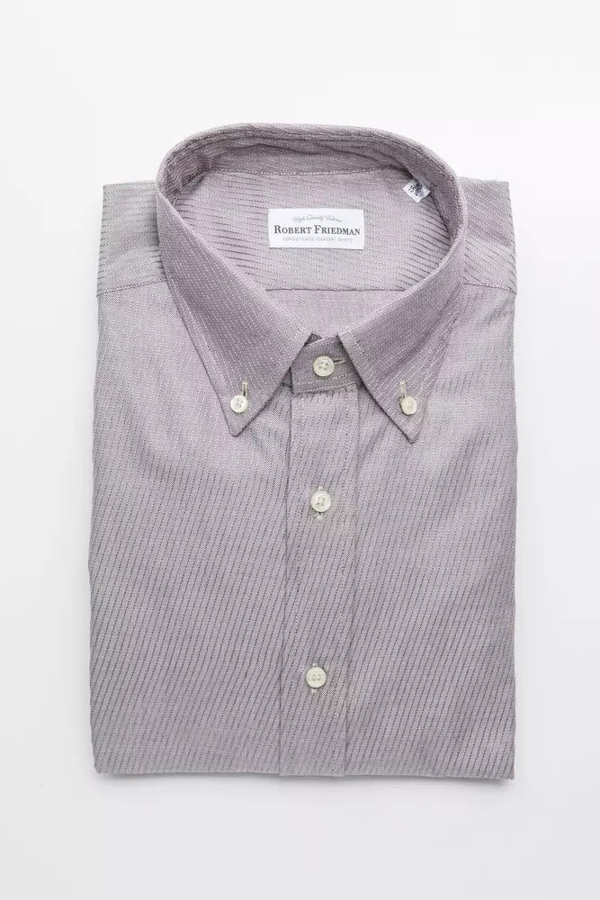 Beige Cotton Men's Shirt