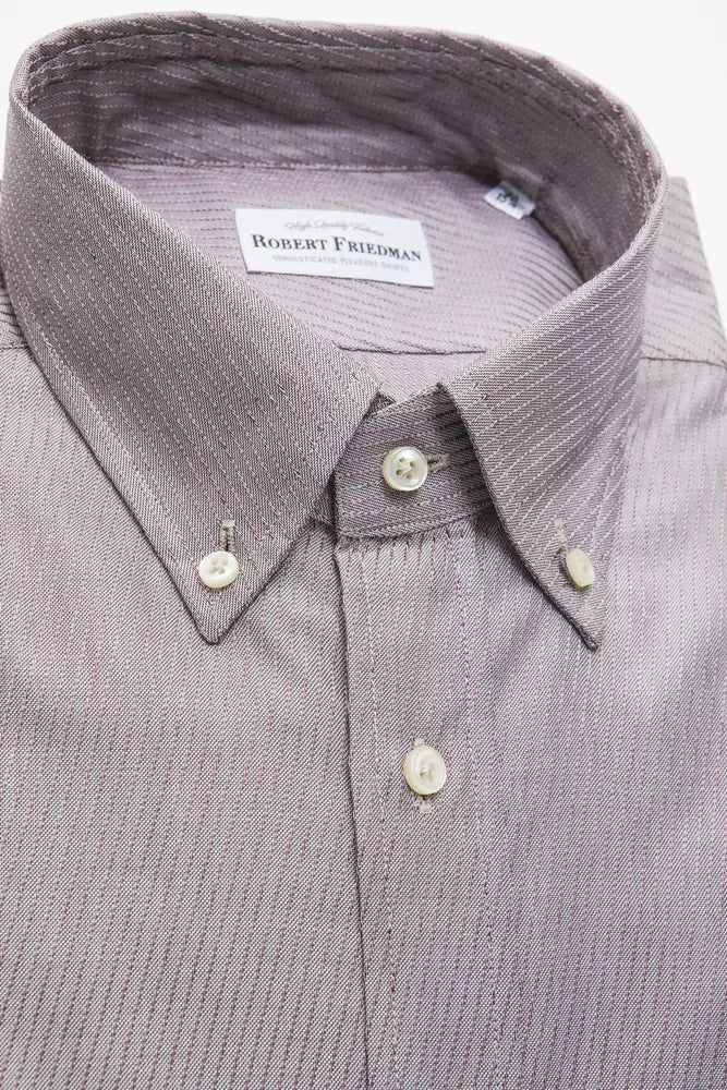 Beige Cotton Men's Shirt