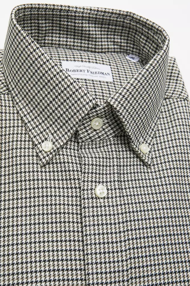 Beige Cotton Men's Shirt