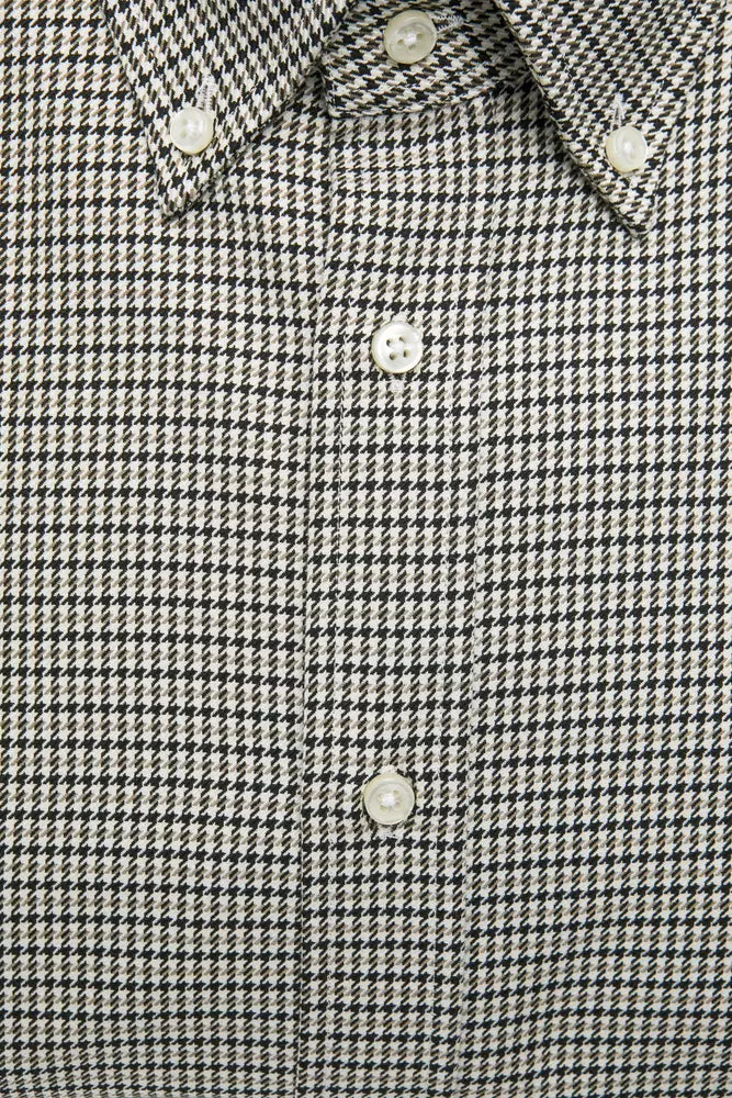 Beige Cotton Men's Shirt