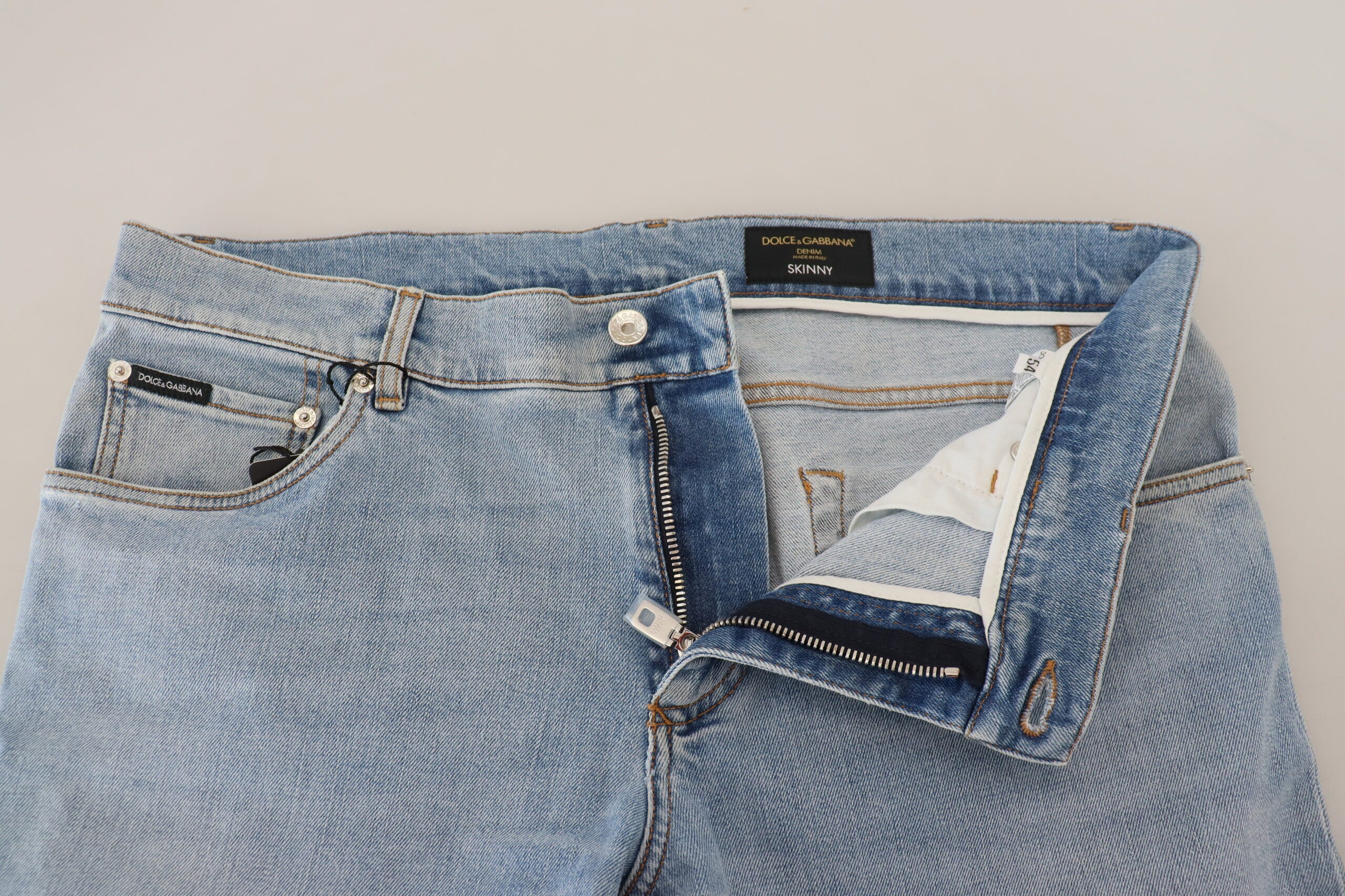 Blue Wash Slim Fit Cotton Denim Jeans