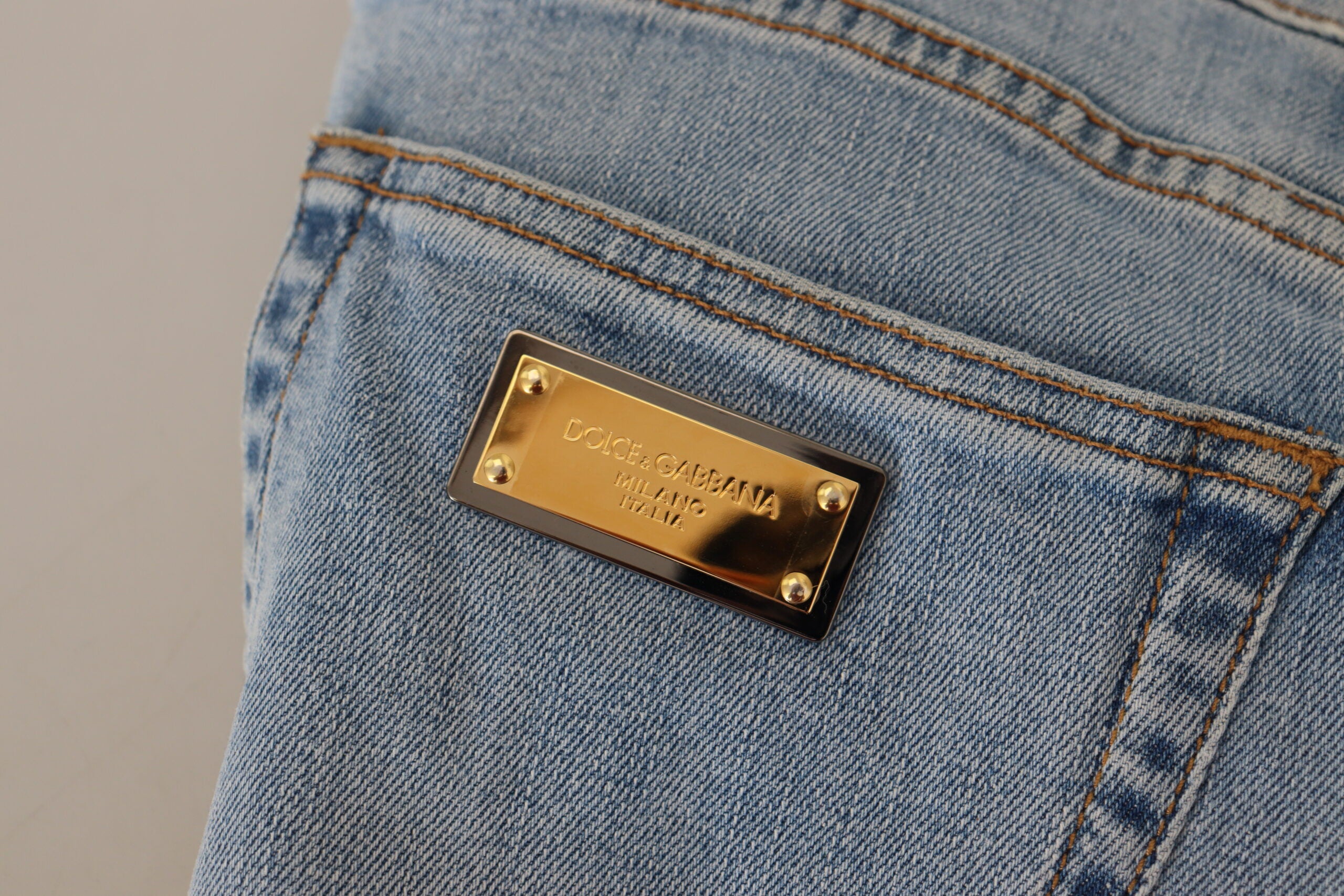 Blue Wash Slim Fit Cotton Denim Jeans