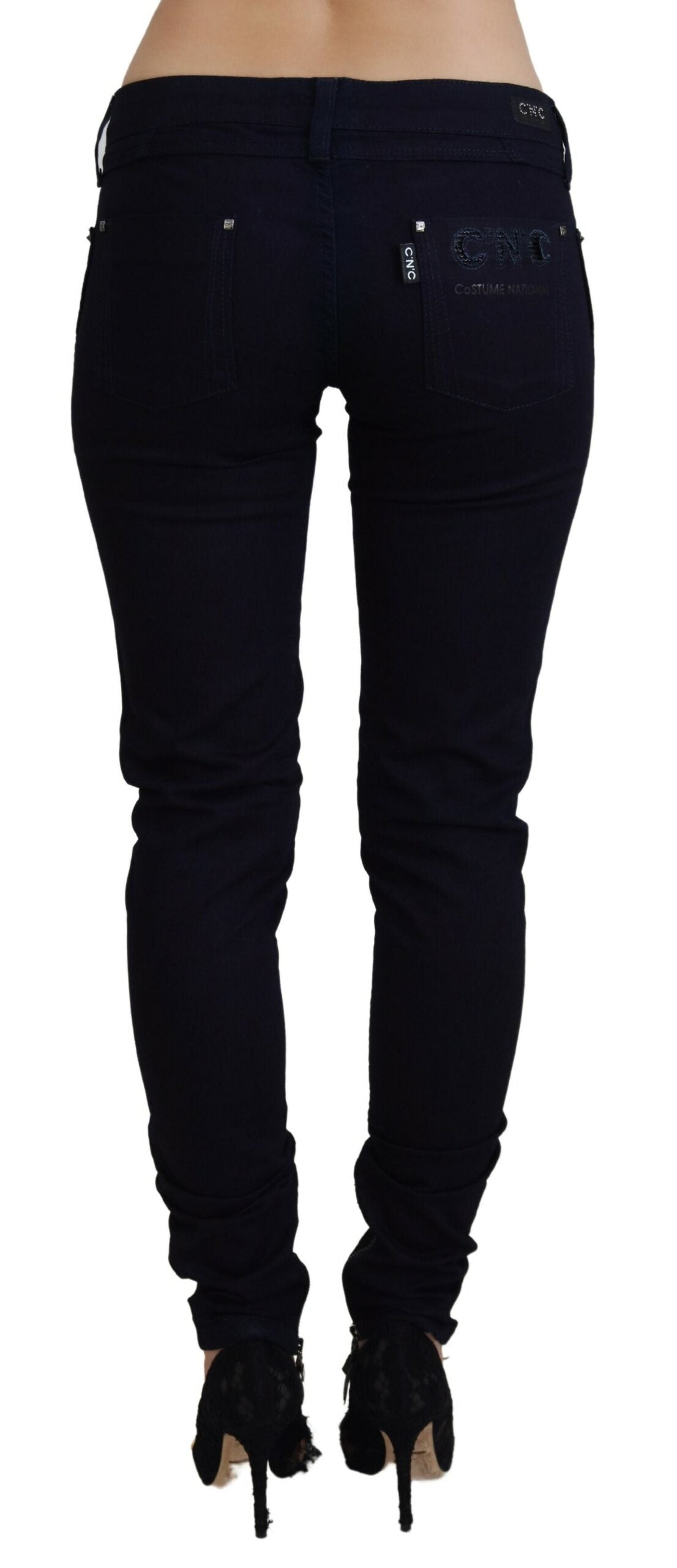 Black Low Waist Skinny Women Denim Jeans