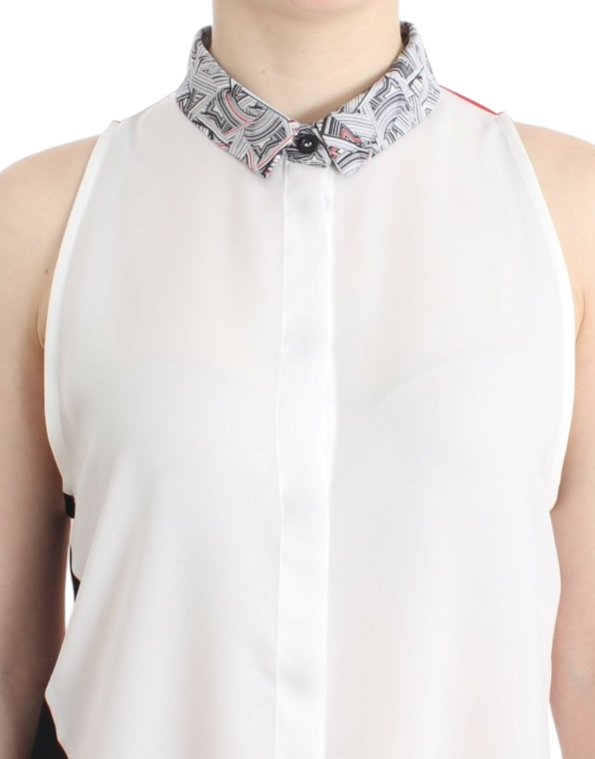 White shirt assymetric hem dress