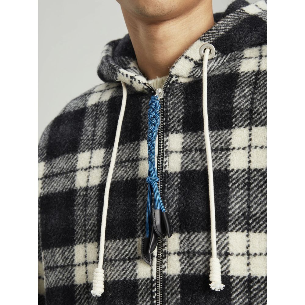 Black Cashmere Men Sweater Jacket