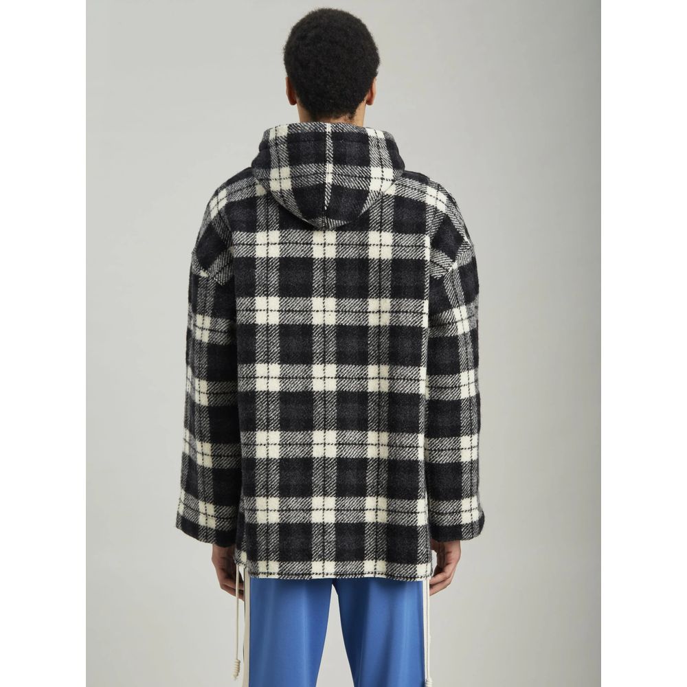 Black Cashmere Men Sweater Jacket