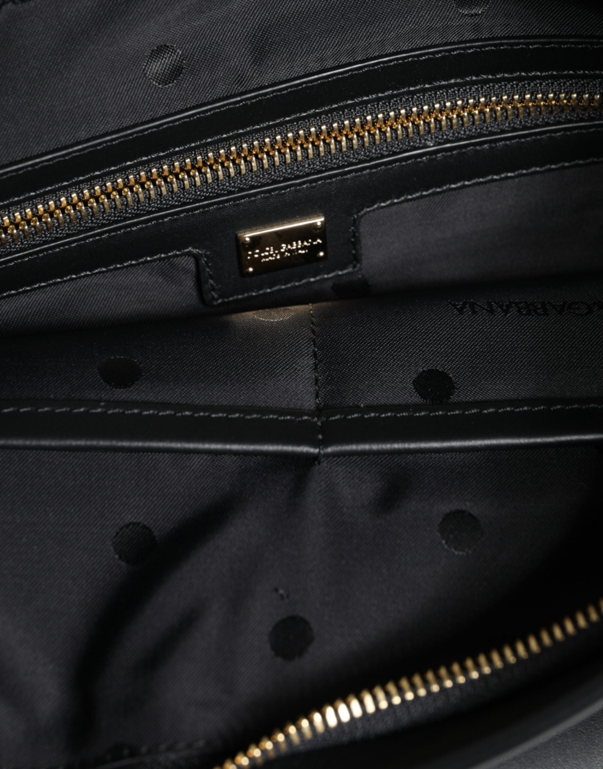 Black Calfskin Leather Mediterranean Pouch Bag
