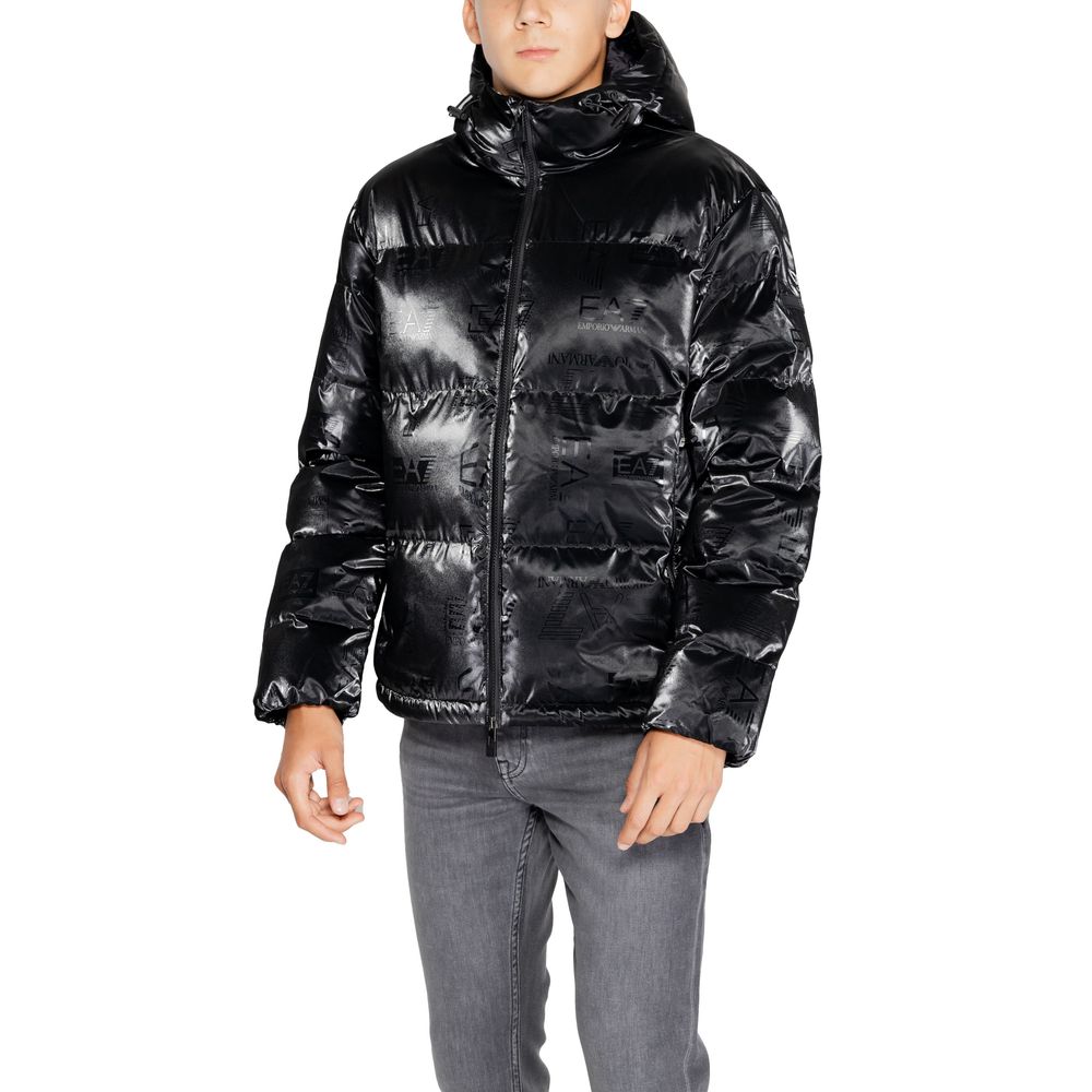 Black Polyester Jackets & Coat