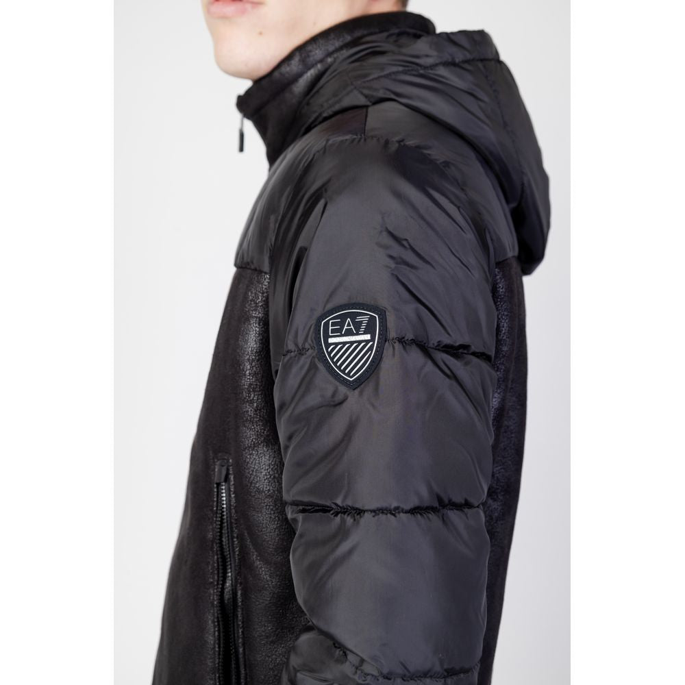Black Polyester Jackets & Coat