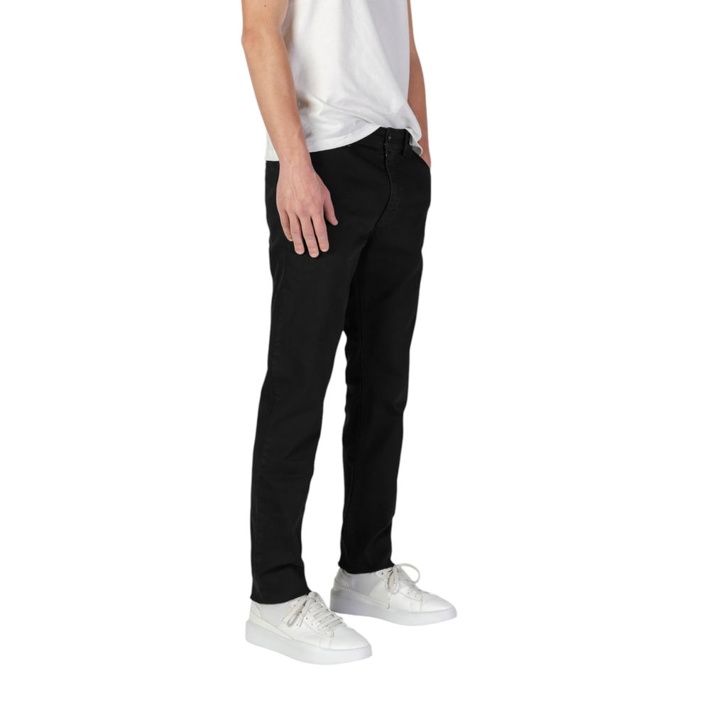 Black Cotton Skinny Pant