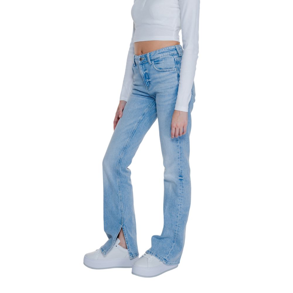 Light Blue Cotton Mom Jean