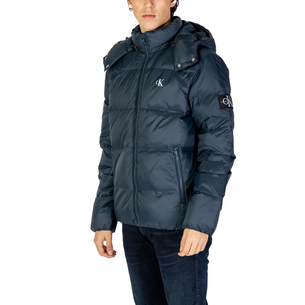 Blue Polyamide Jackets & Coat