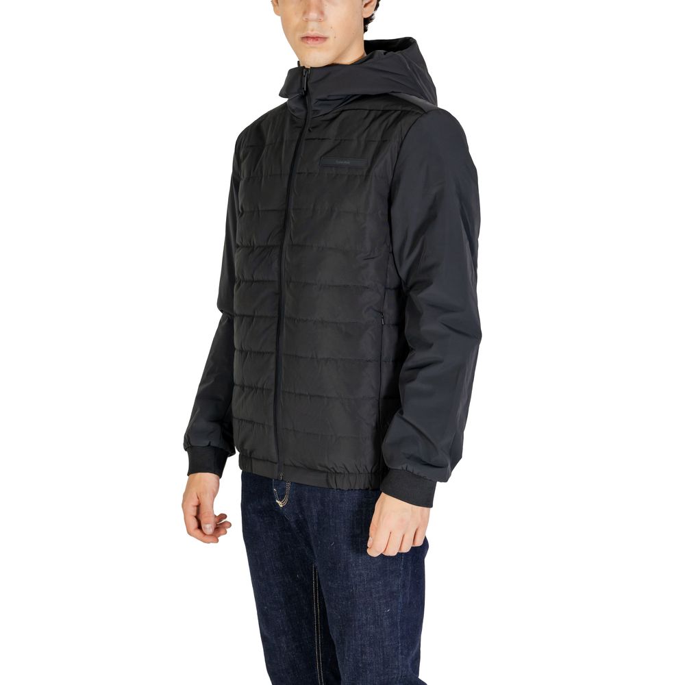 Black Recycled Polyester Jackets & Coat