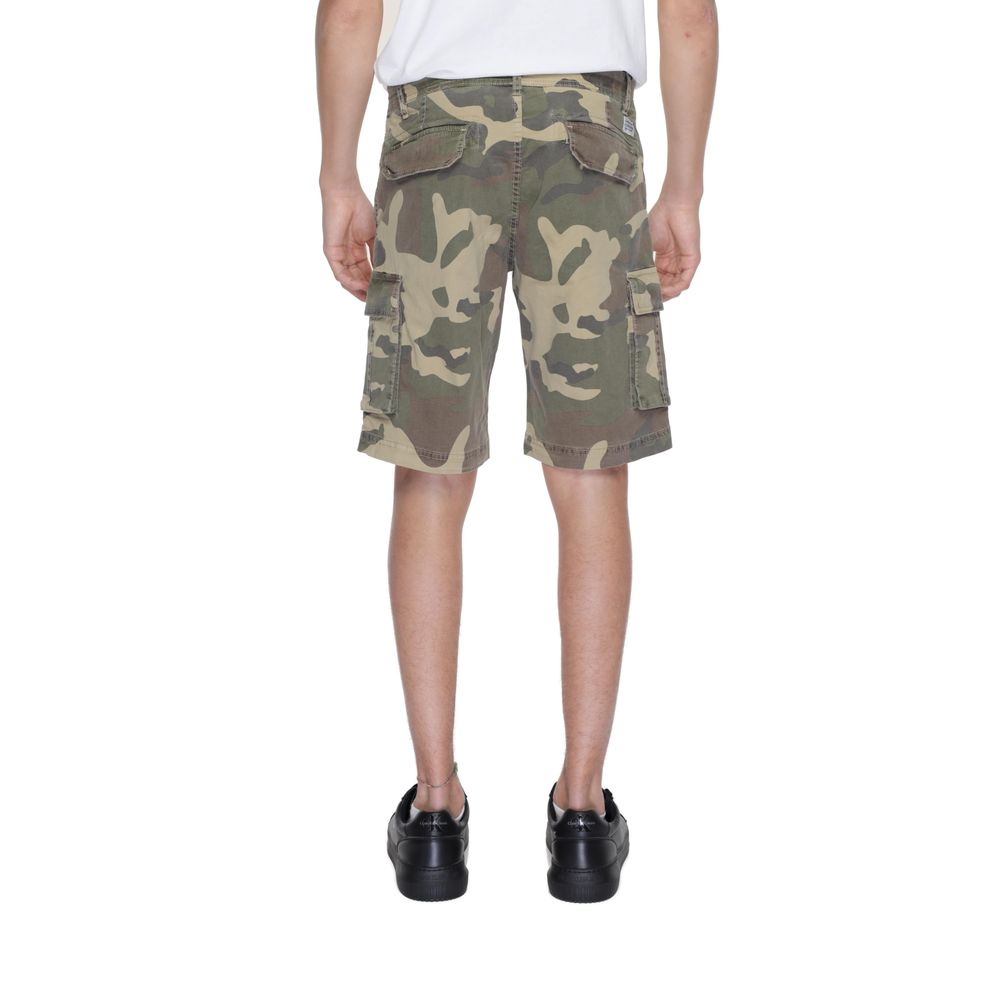 Beige Cotton Bermuda