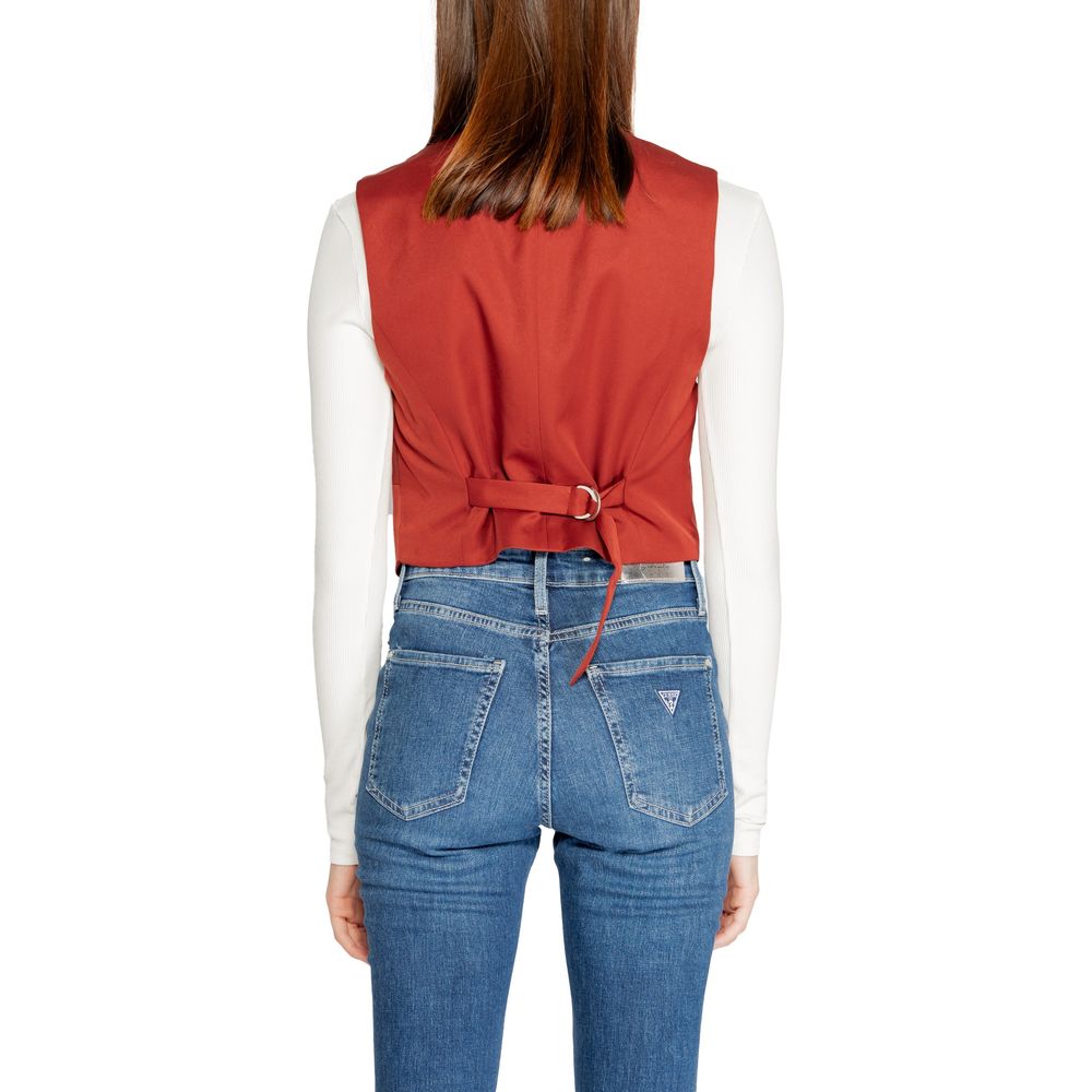 Red Polyester Waistcoat