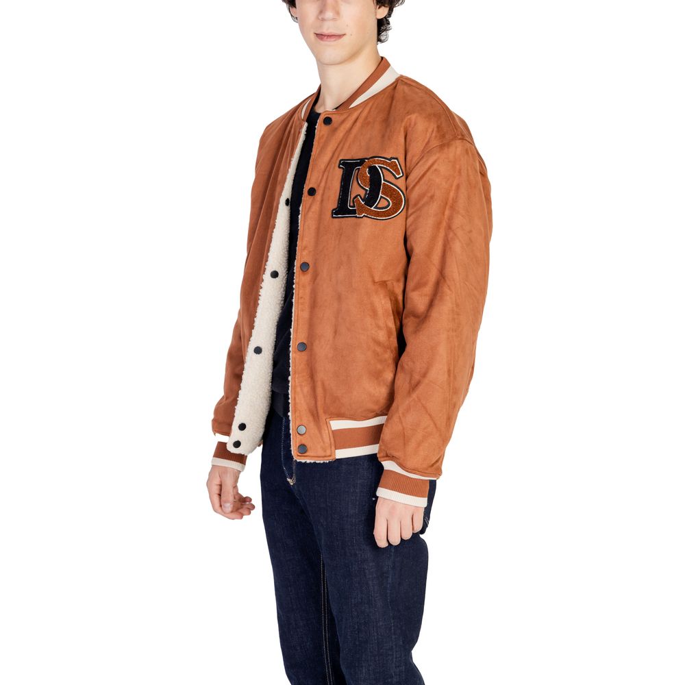 Brown Polyester Jackets & Coat