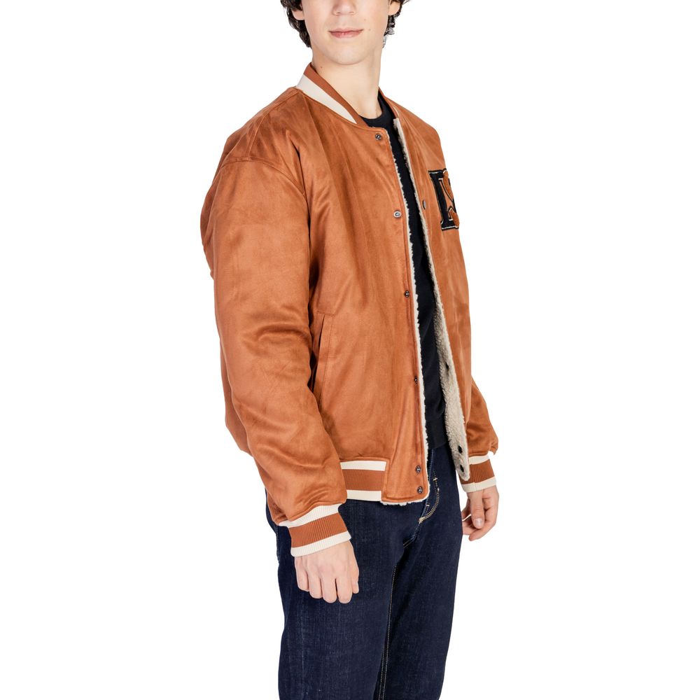 Brown Polyester Jackets & Coat