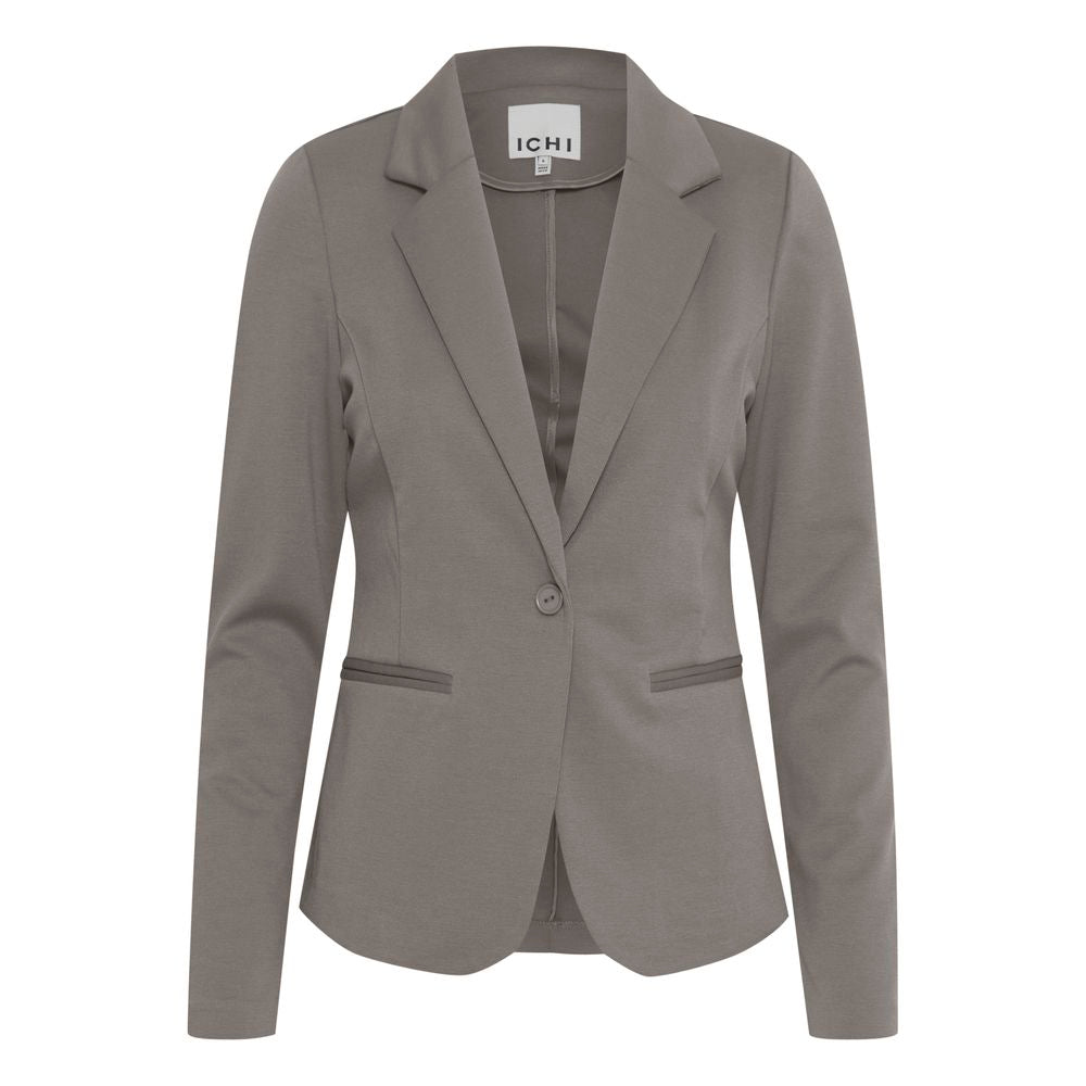 Gray Polyester Blazer
