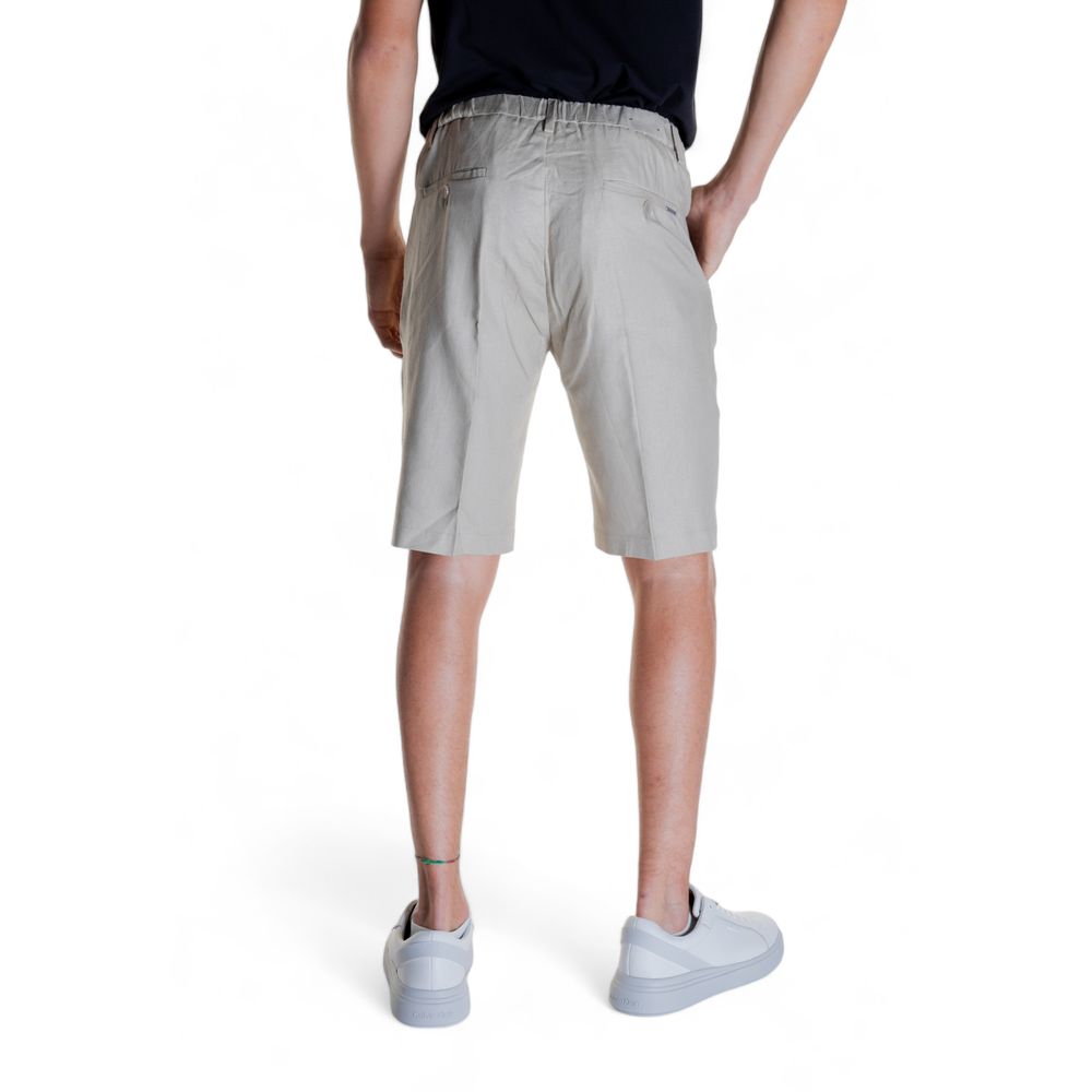 Beige Linen Bermuda