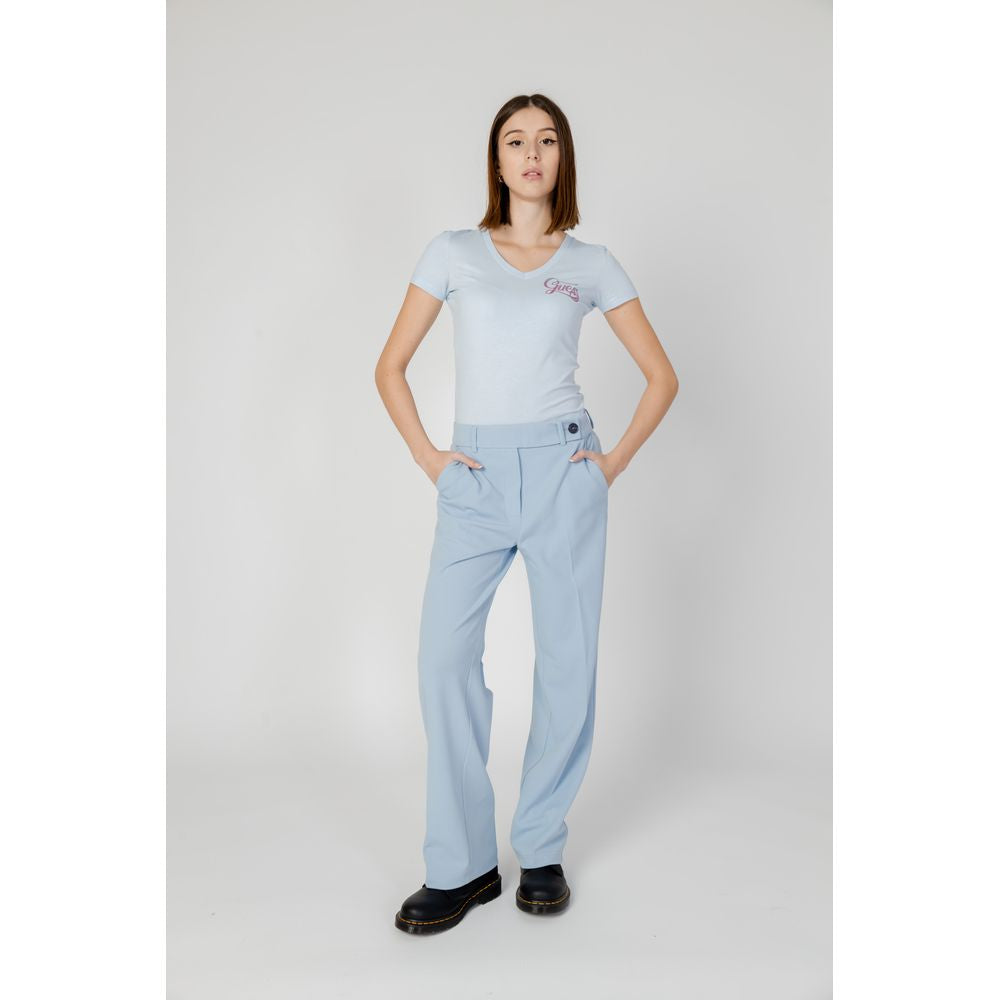 Blue Polyester Pant