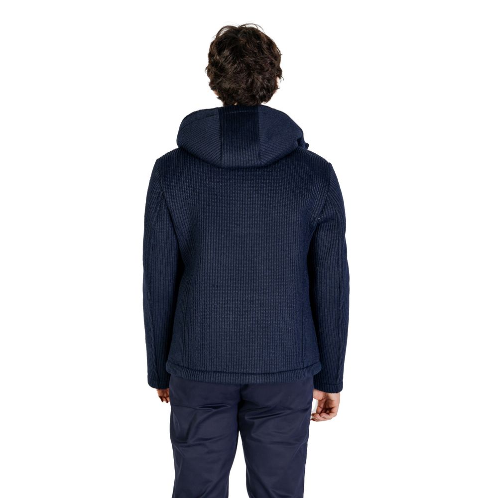 Blue Polyester Jackets & Coat