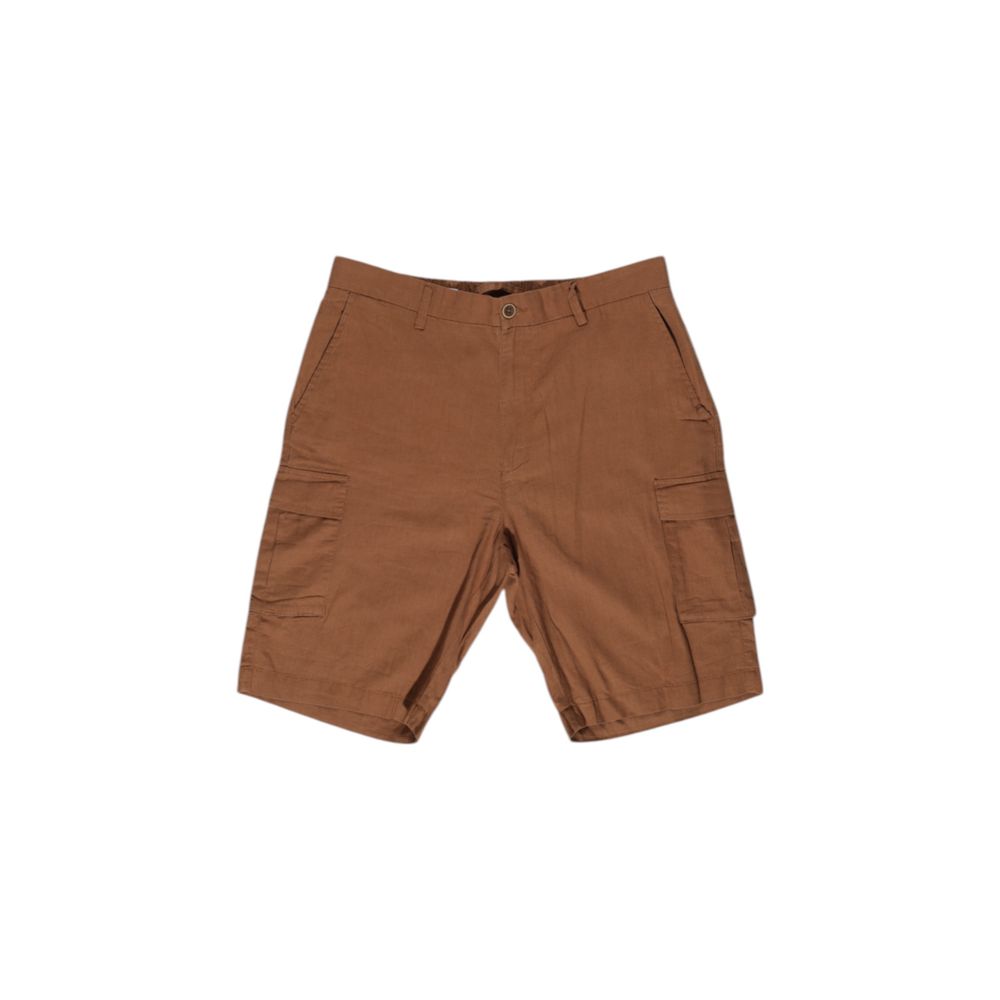 Brown Linen Bermuda