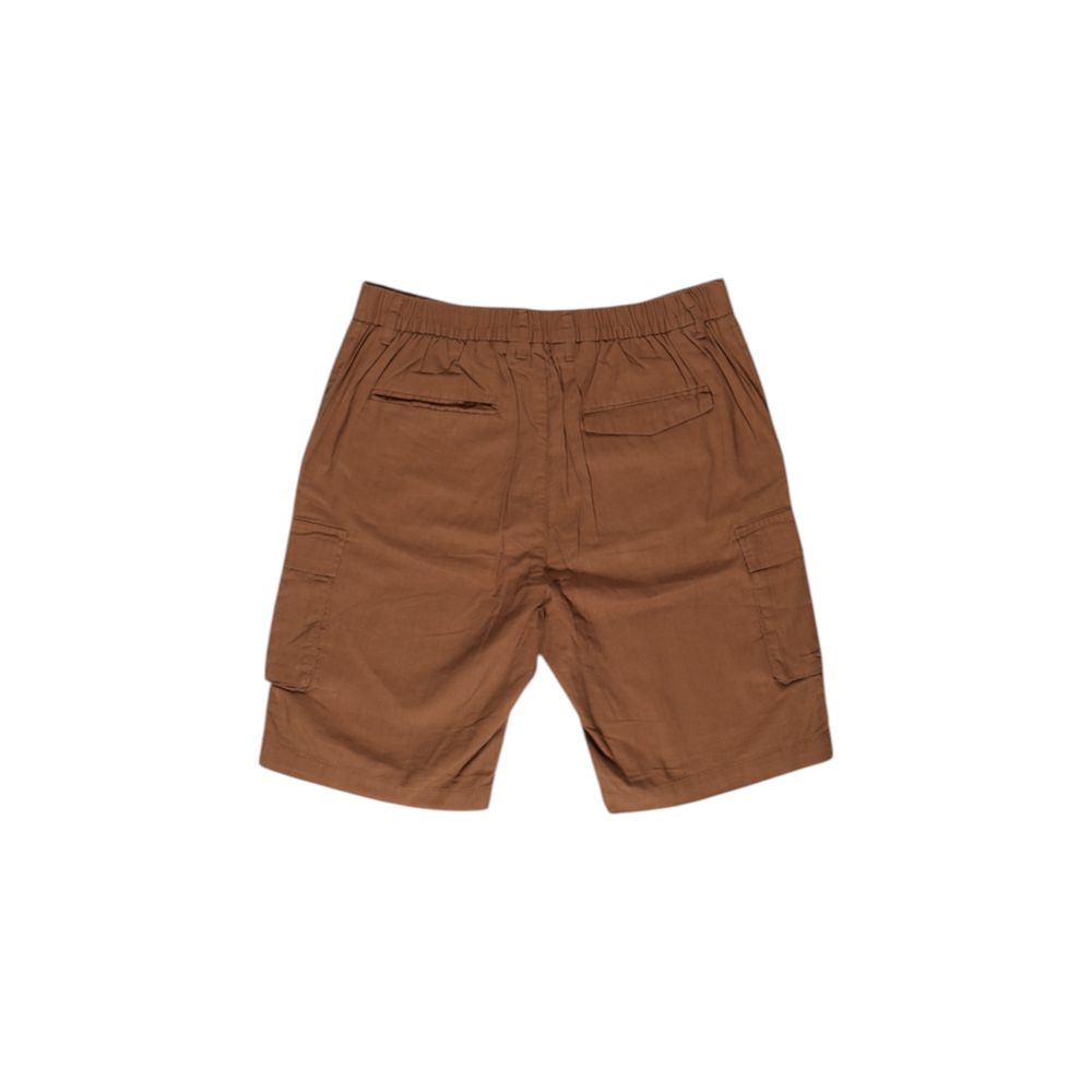 Brown Linen Bermuda