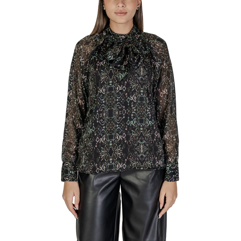 Black Recycled Polyester Blouse