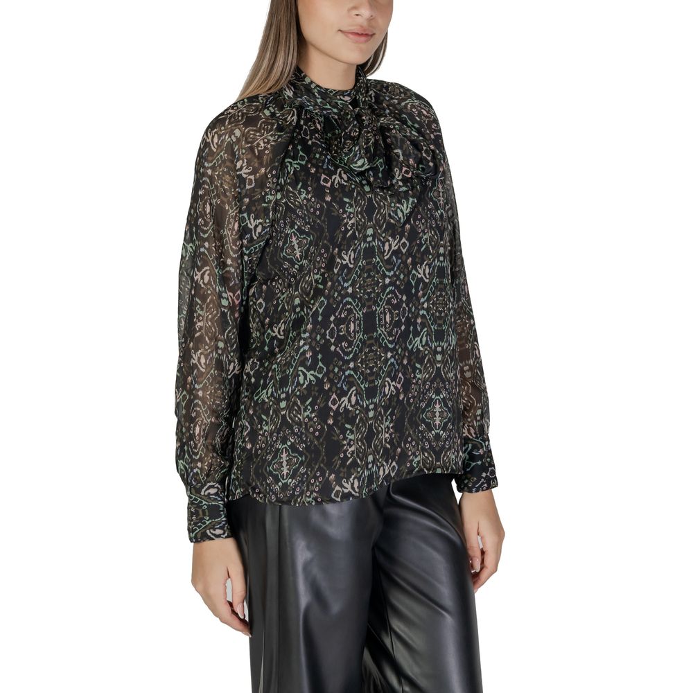 Black Recycled Polyester Blouse