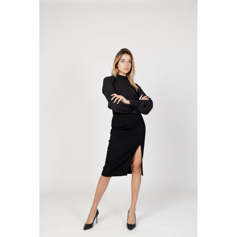 Black Polyester Blouse