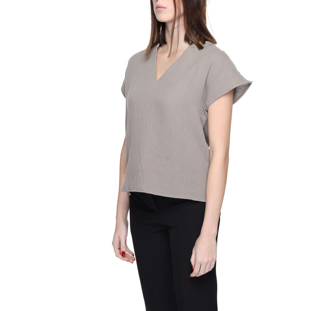 Gray Cotton Blouse