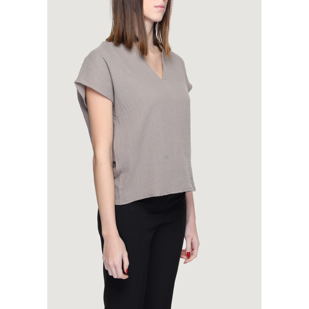 Gray Cotton Blouse