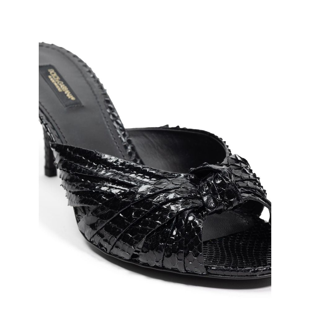 Black Snake Skin Sandal