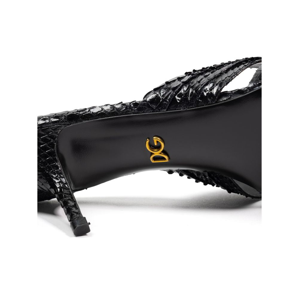 Black Snake Skin Sandal