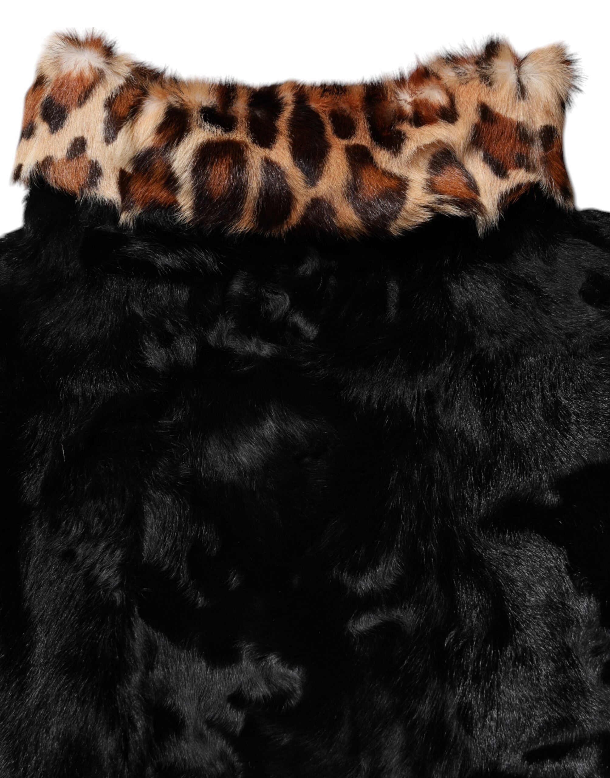Black Lamb Fur Short Women Coat Jacket