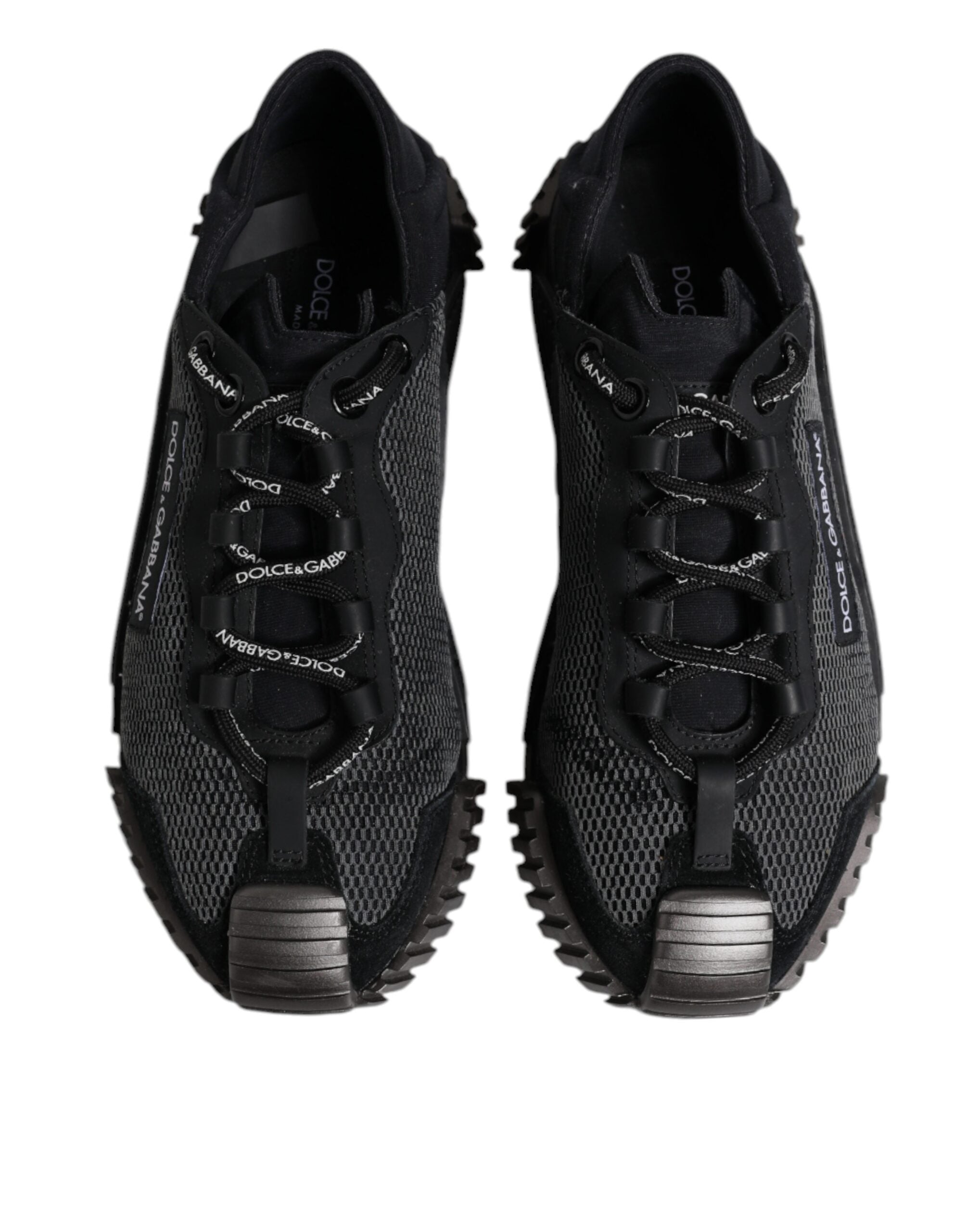 Black Silver Logo Low Top Men Sneakers Shoes