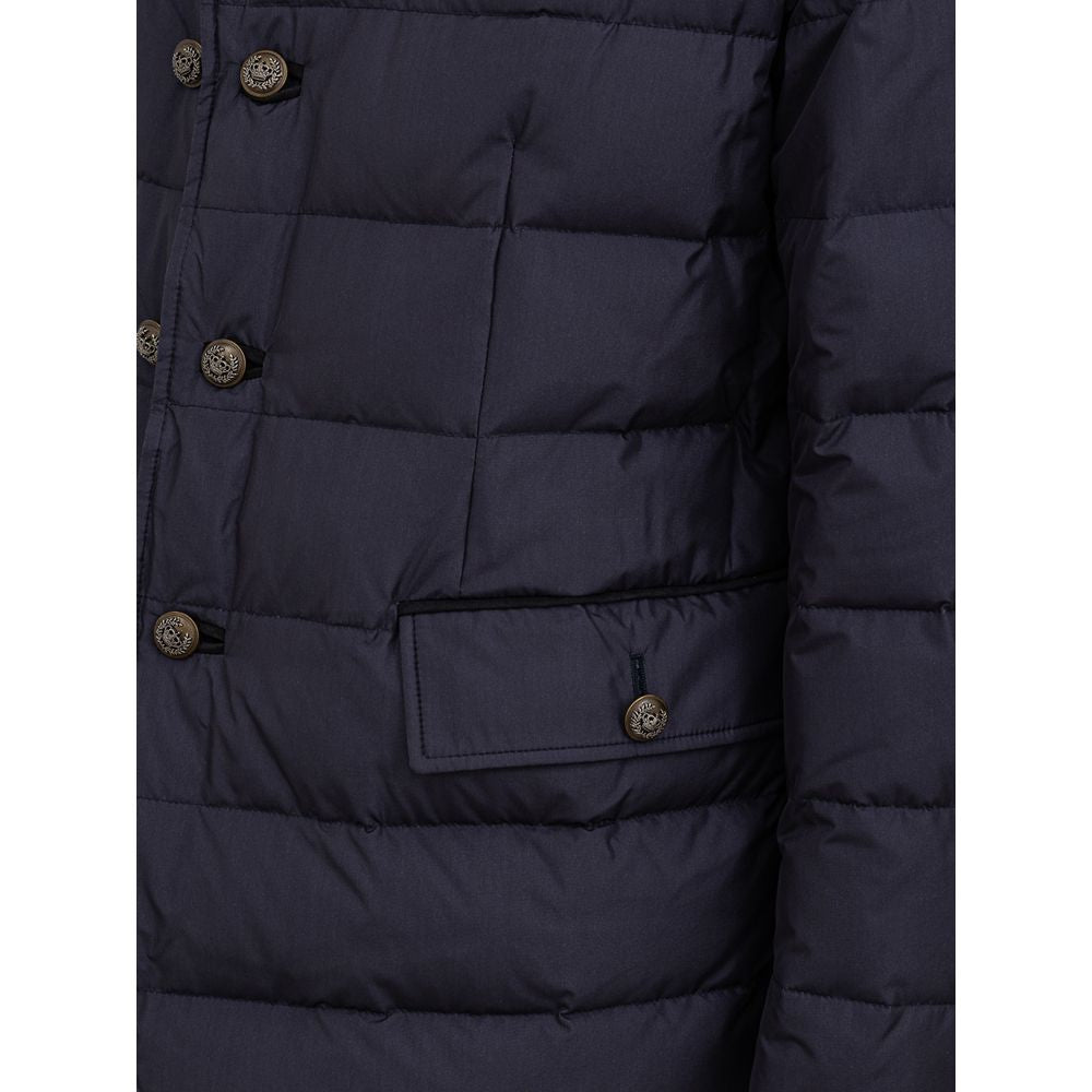 Blue Polyester Jackets & Coat