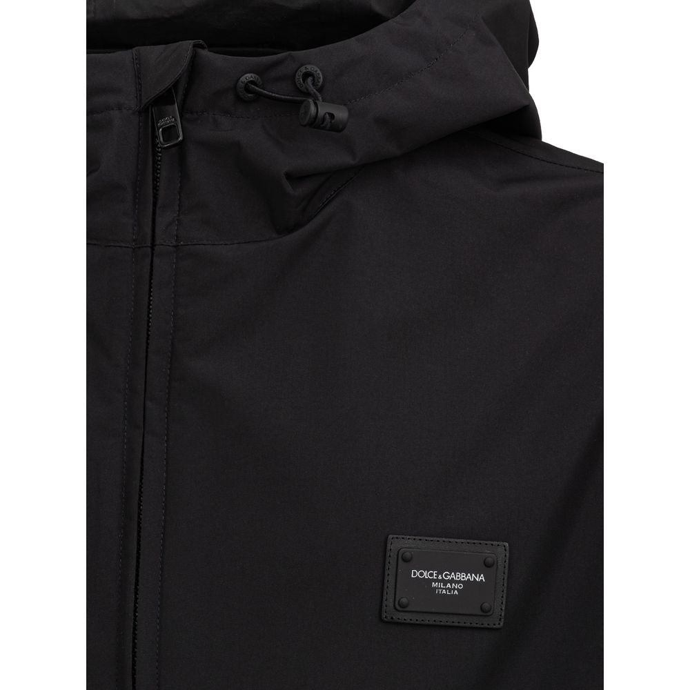 Black Polyester Jackets & Coat