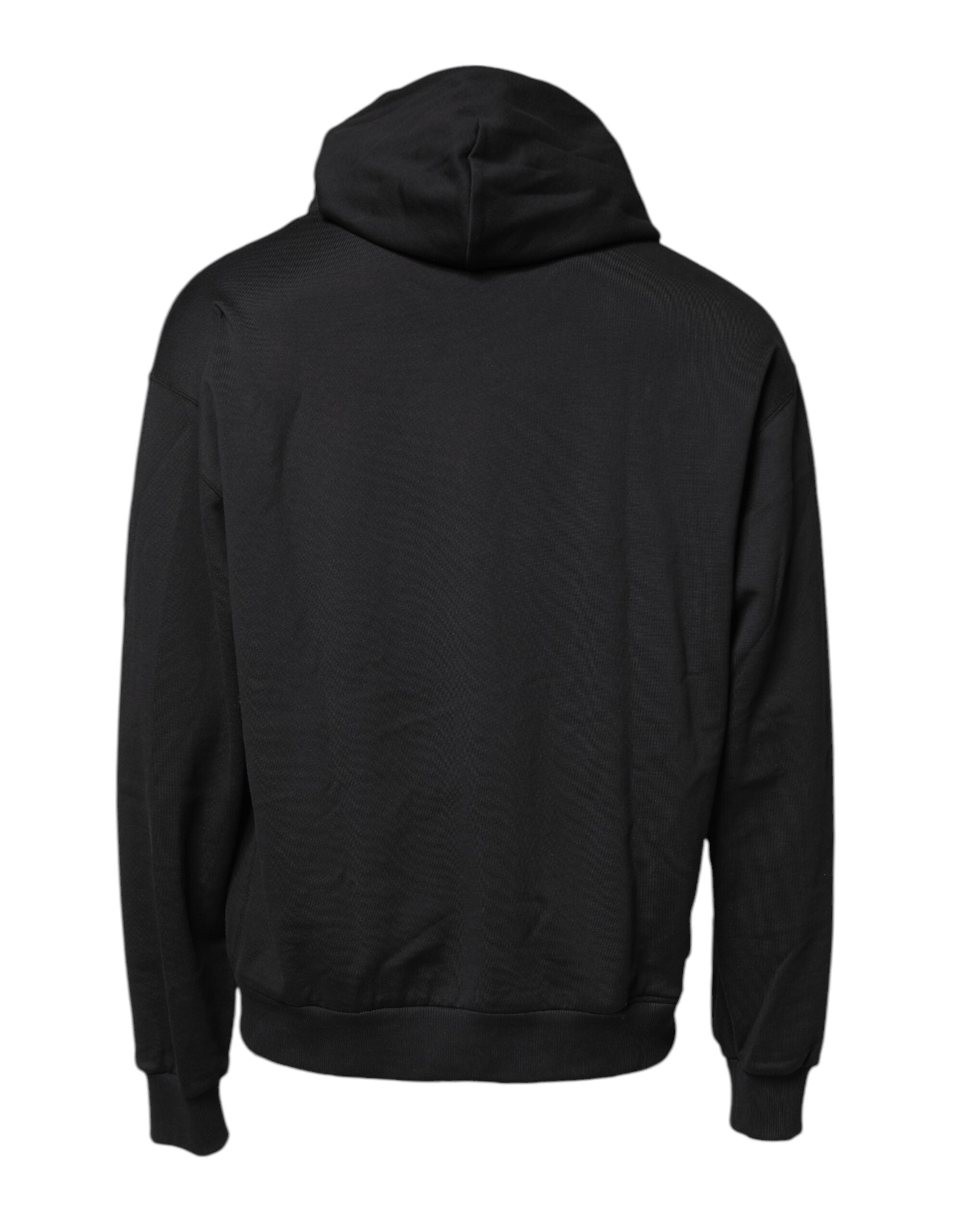 Black Embroidery Hooded Sweatshirt Sweater