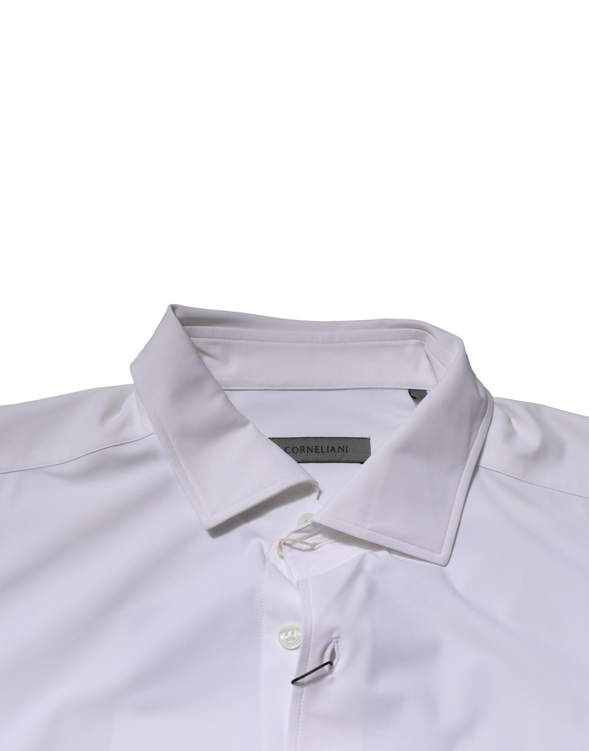 White Long Sleeves Collared Dress Formal Shirt