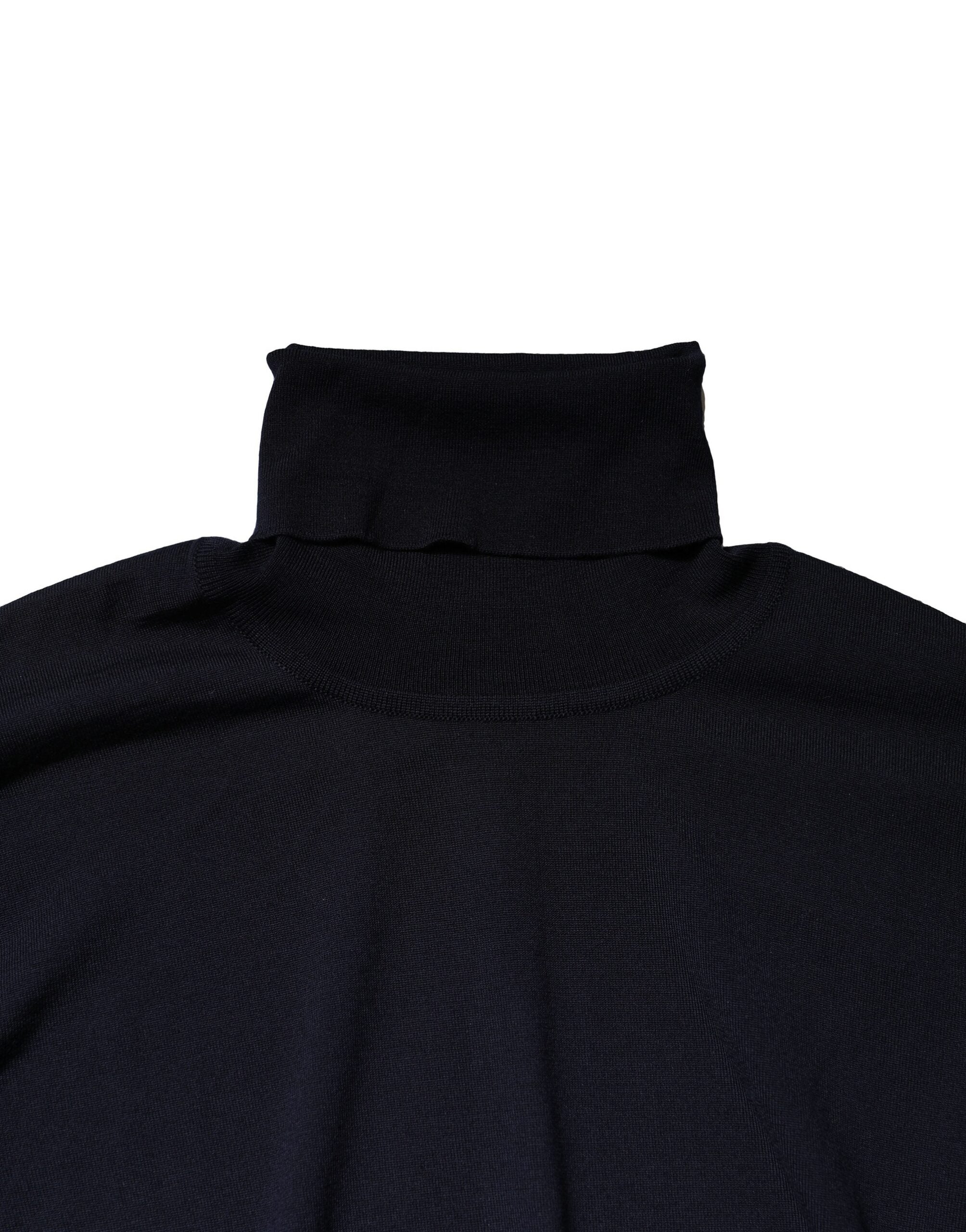 Blue Long Sleeve Turtleneck Pullover Sweater