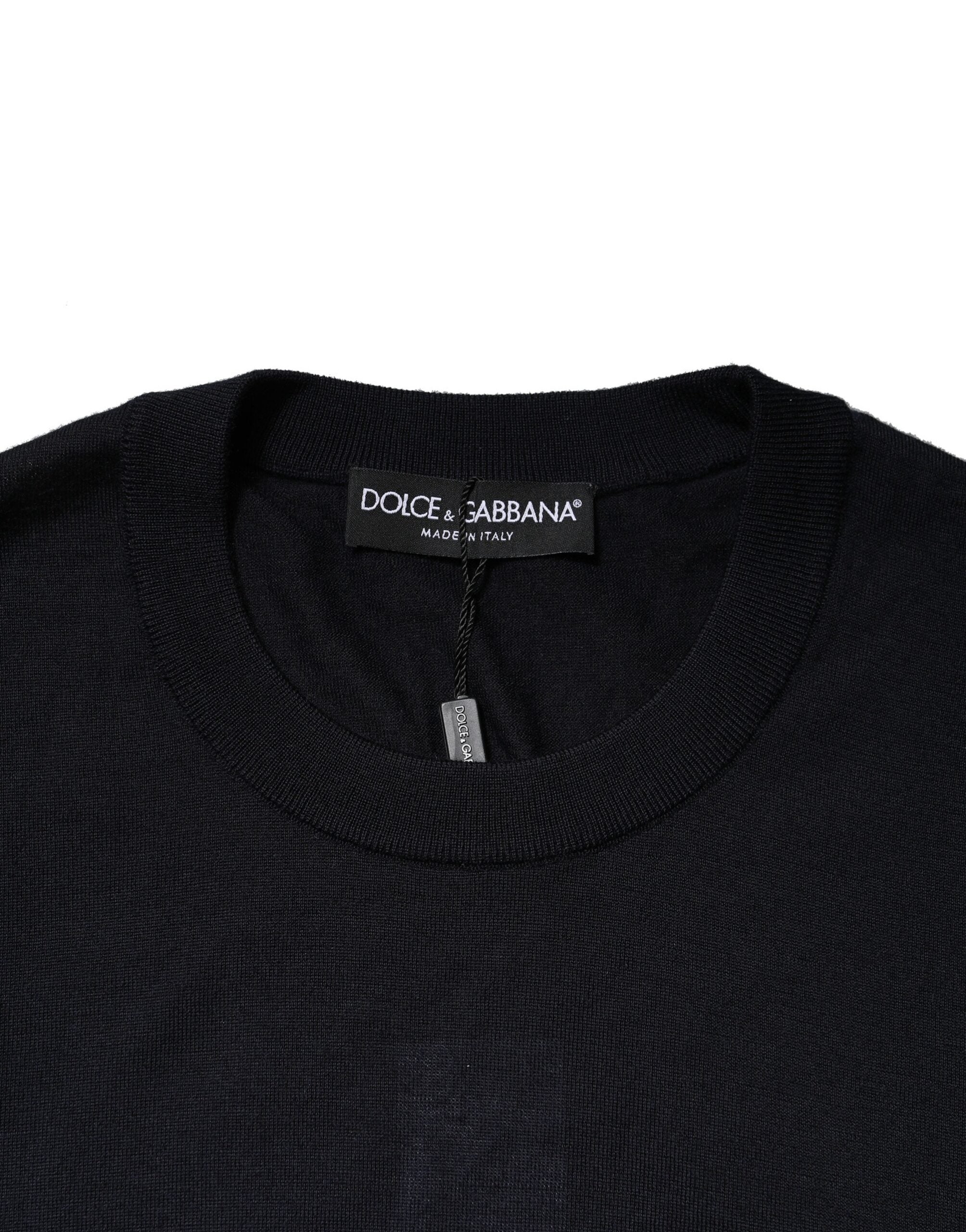 Black Cashmere Crew Neck Sweatshirt Sweater