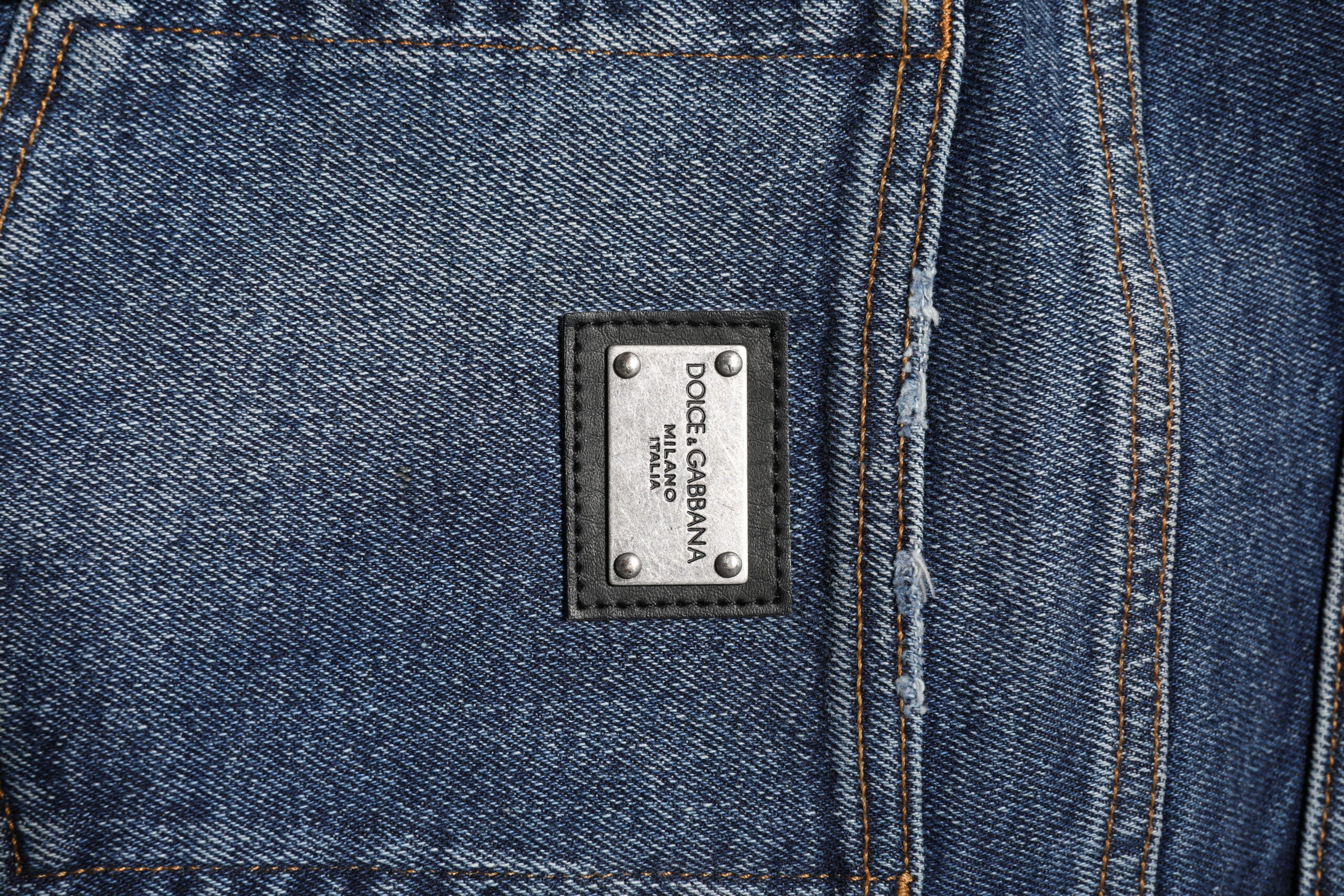 Blue Cotton Mid Waisted Straight Denim Jeans