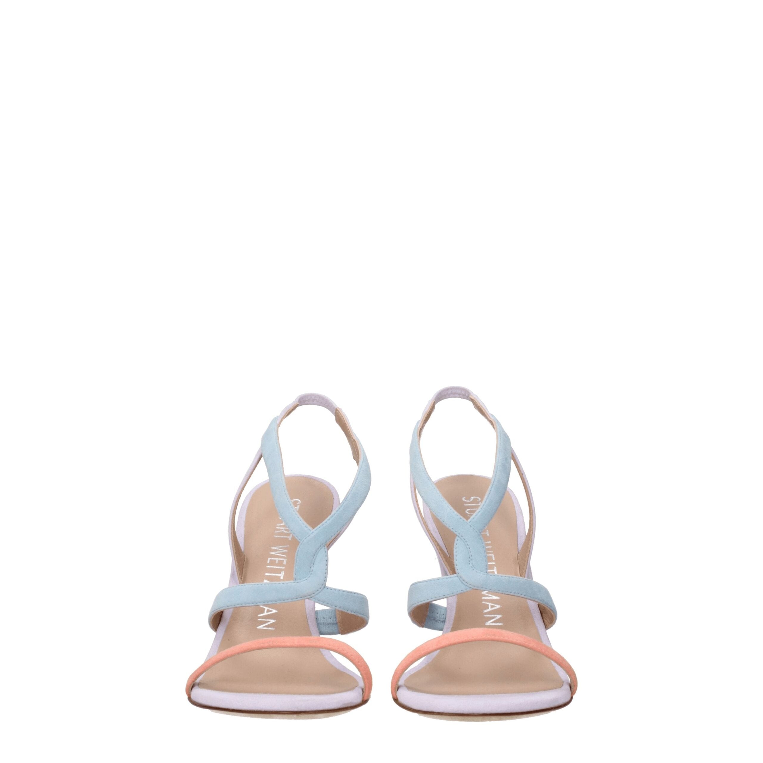 Multicolor Leather Stiletto Heels Sandals