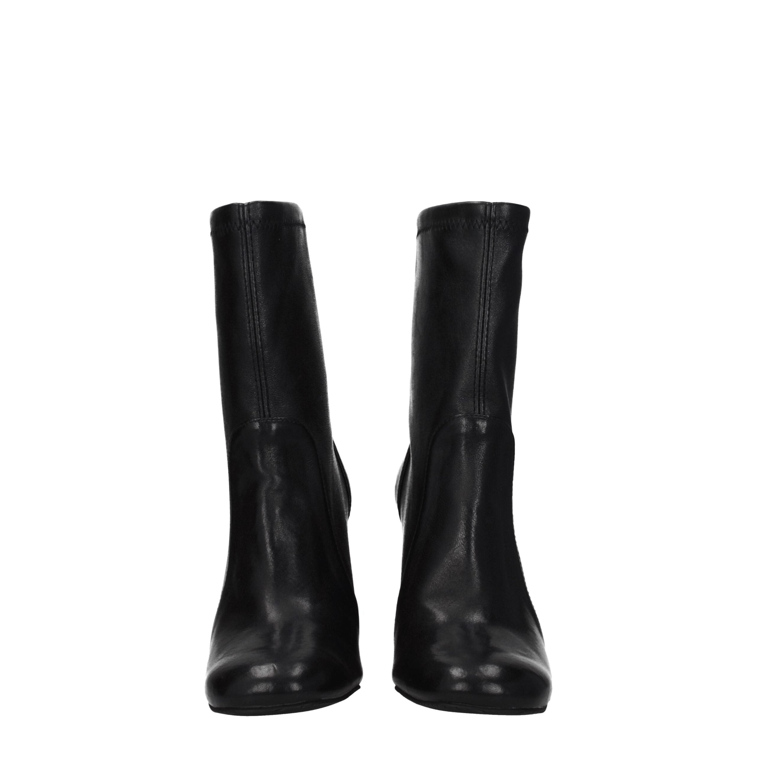 Black Leather Ankle Boots